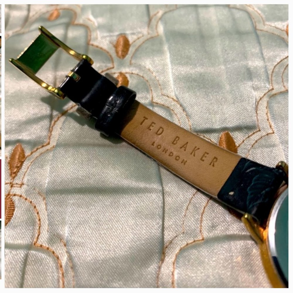 Ted Baker Ruth Black Floral Leather Strap Watch - Picture 10 of 11